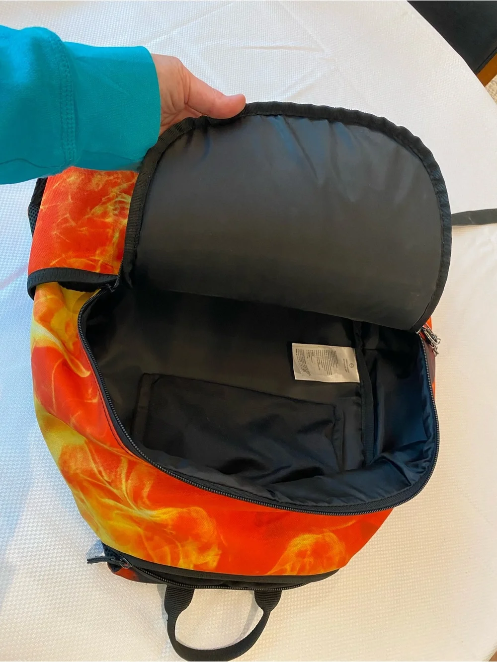 Hurley Flame Graphic Backpack - Red, Orange, Black